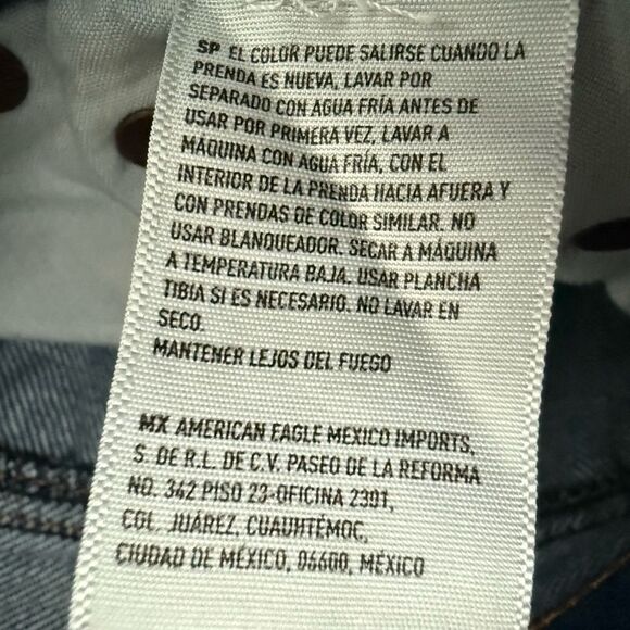 American Eagle Outfitters Hi-Rise Girlfriend Blue Distressed Jeans - Picture 7 of 10